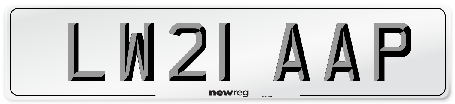 LW21 AAP Number Plate from New Reg